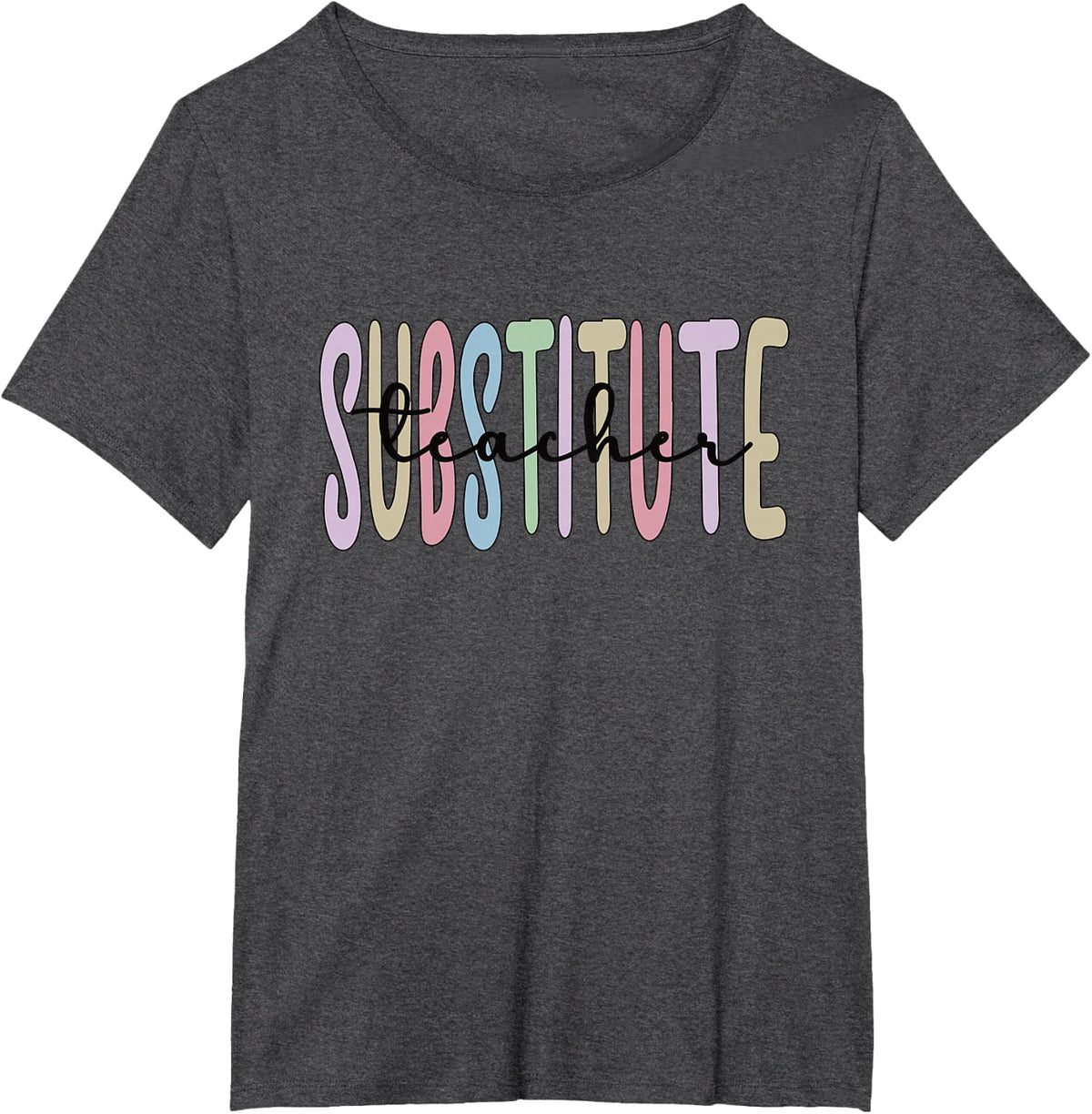 Substitute Teacher Appreciation Best Sub Teacher T-Shirt - Dark Heather Grey