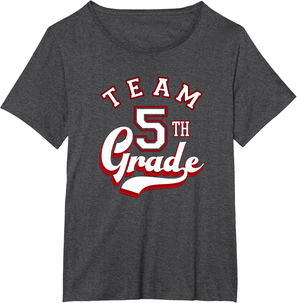 Team 5th Grade Fifth for Teacher or Students T-Shirt - Dark Heather Grey