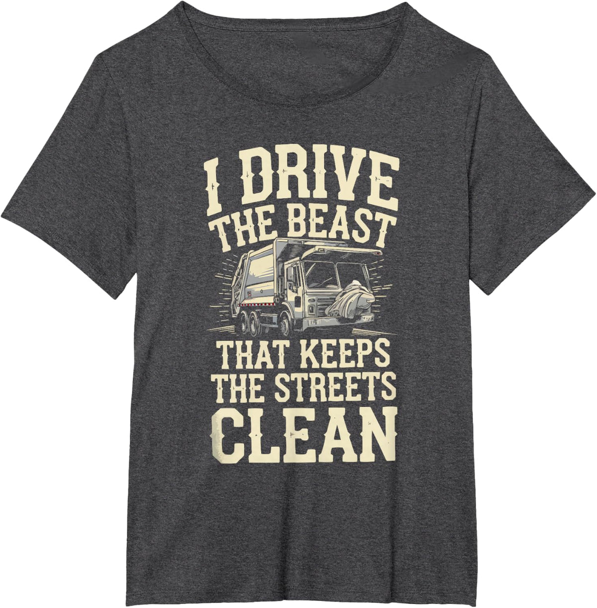 Garbage Truck Driving Truck Driver Proud Trucker T-Shirt - Dark Heather Grey
