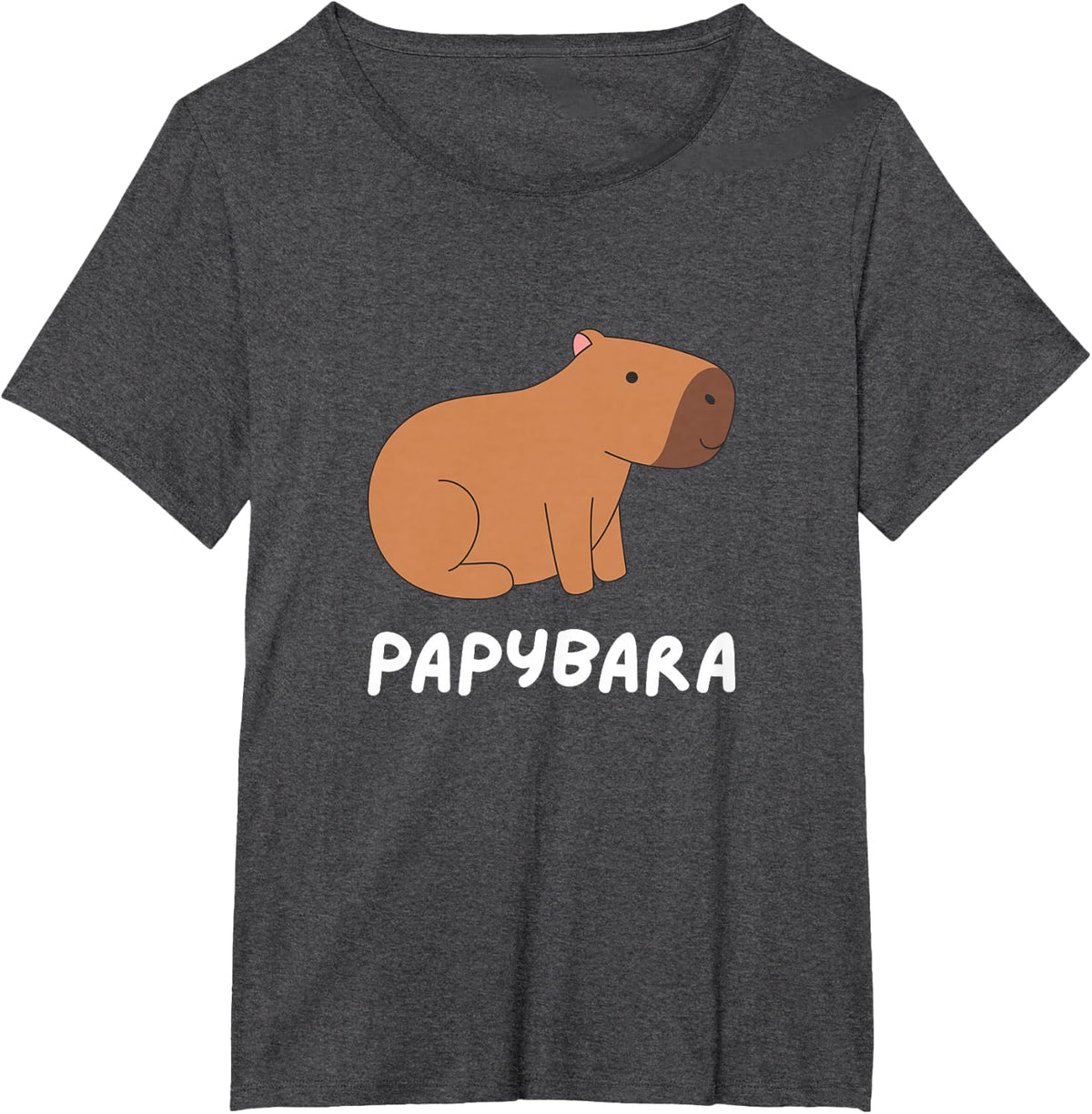 Father's Day Papybara Funny Capybara for Dads T-Shirt - Dark Heather Grey