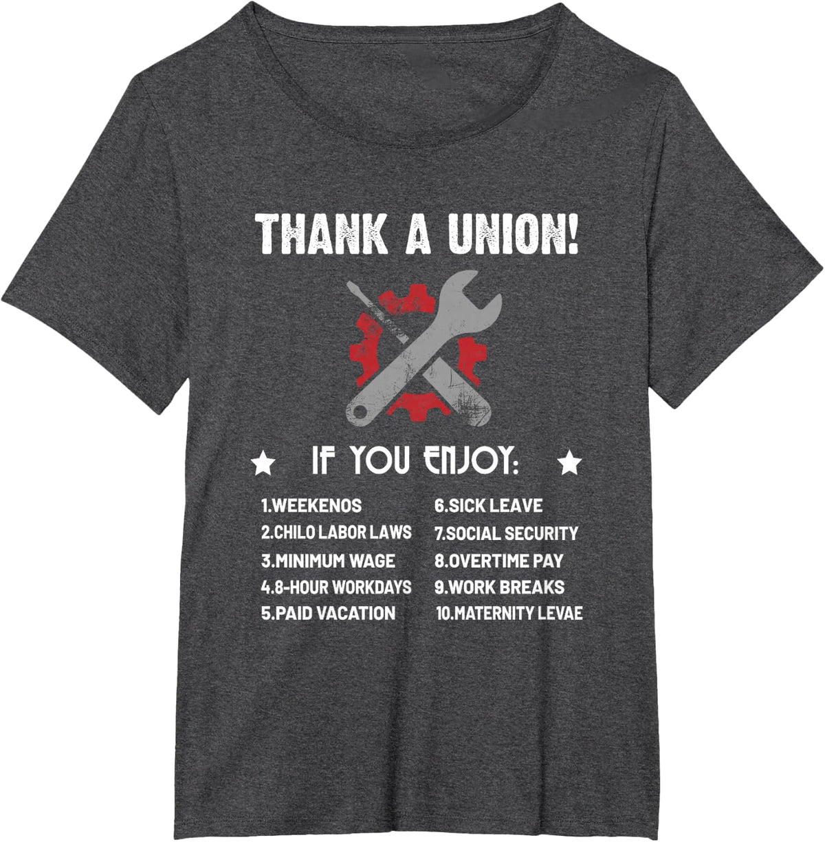 Thank A Union Shirt - Union Strong, Labor Union, Union Thug T-Shirt - Dark Heather Grey