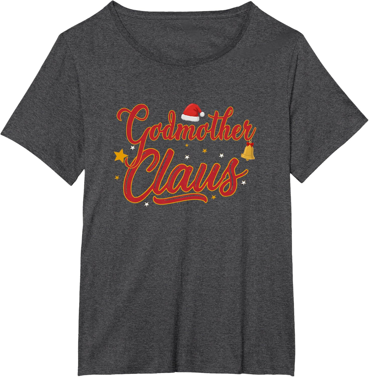 Godmother Claus Family Christmas Matching Set T-Shirt - Dark Heather Grey