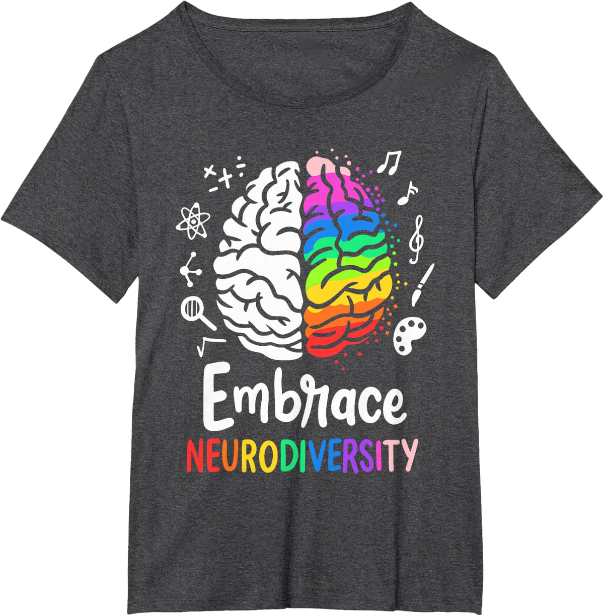 ADHD Autism Spectrum Embrace Neurodiversity T-Shirt - Dark Heather Grey