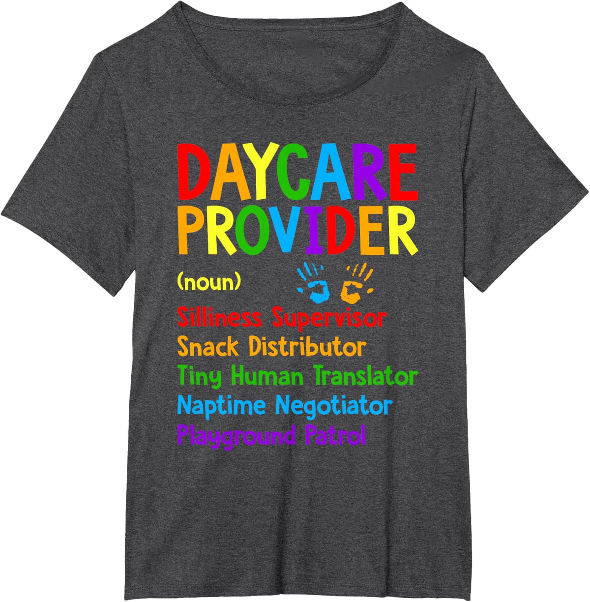 Daycare Provider Definition Teacher Appreciation T-Shirt - Dark Heather Grey