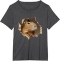 Funny Graphic Capybara T-Shirt - Dark Heather Grey