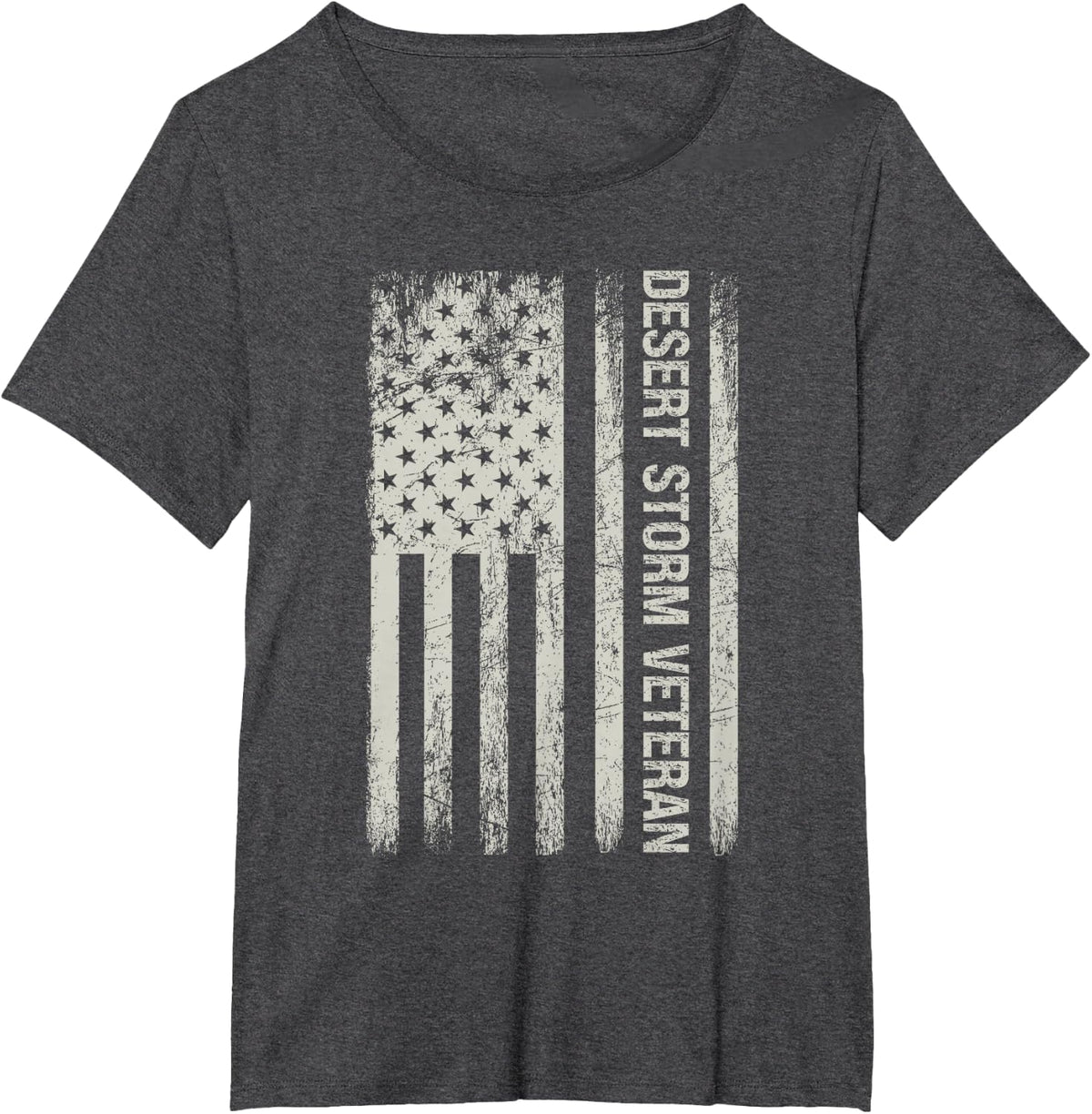 Desert Storm Veteran Persian War Service Ribbon T-Shirt - Dark Heather Grey