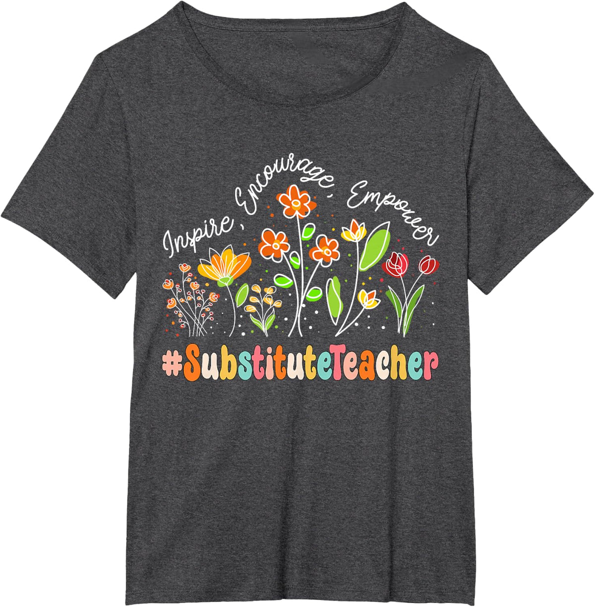 Substitute Teacher Appreciation Week Teacher Back to School T-Shirt - Dark Heather Grey
