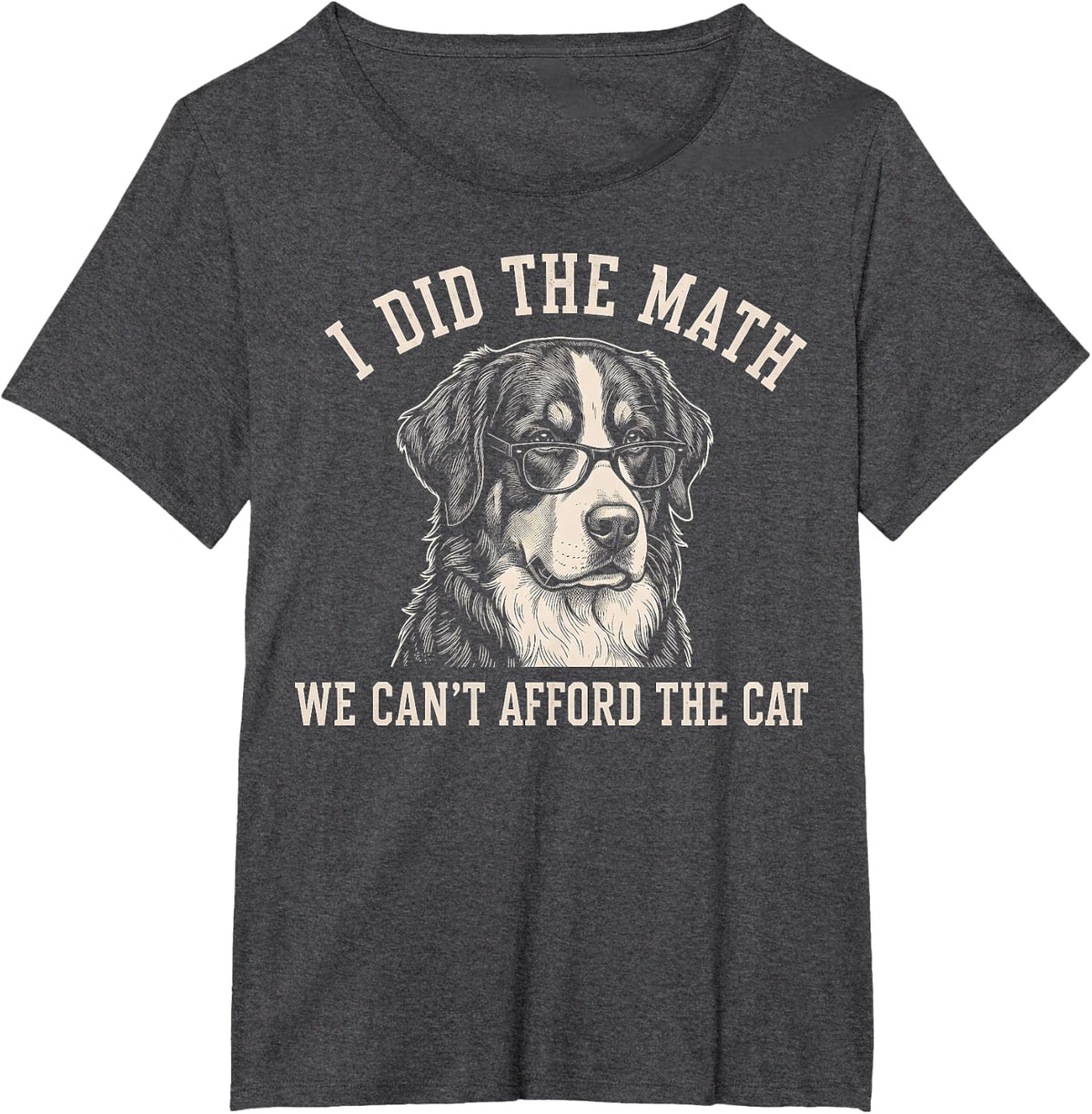 Bernese Mountain Dog Ban The Cat T-Shirt - Dark Heather Grey