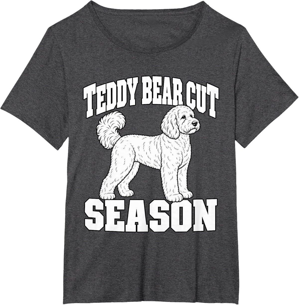 Goldendoodle Teddy Bear Cut Season Pet Parent Funny Puppy T-Shirt - Dark Heather Grey