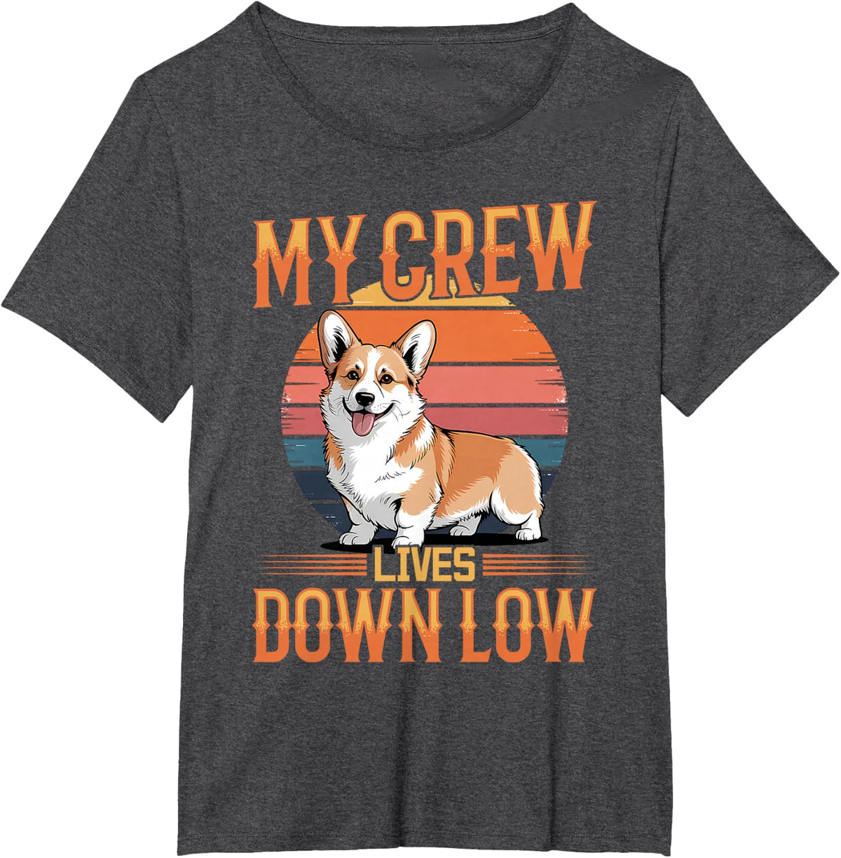 Funny Dog Breed Corgi T-Shirt - Dark Heather Grey