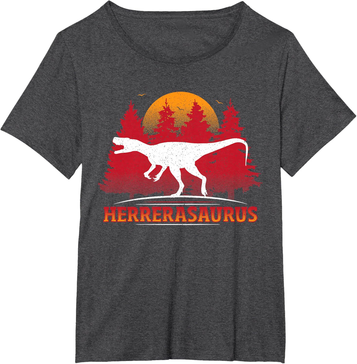 Herrerasaurus Dinosaur T-Shirt - Dark Heather Grey