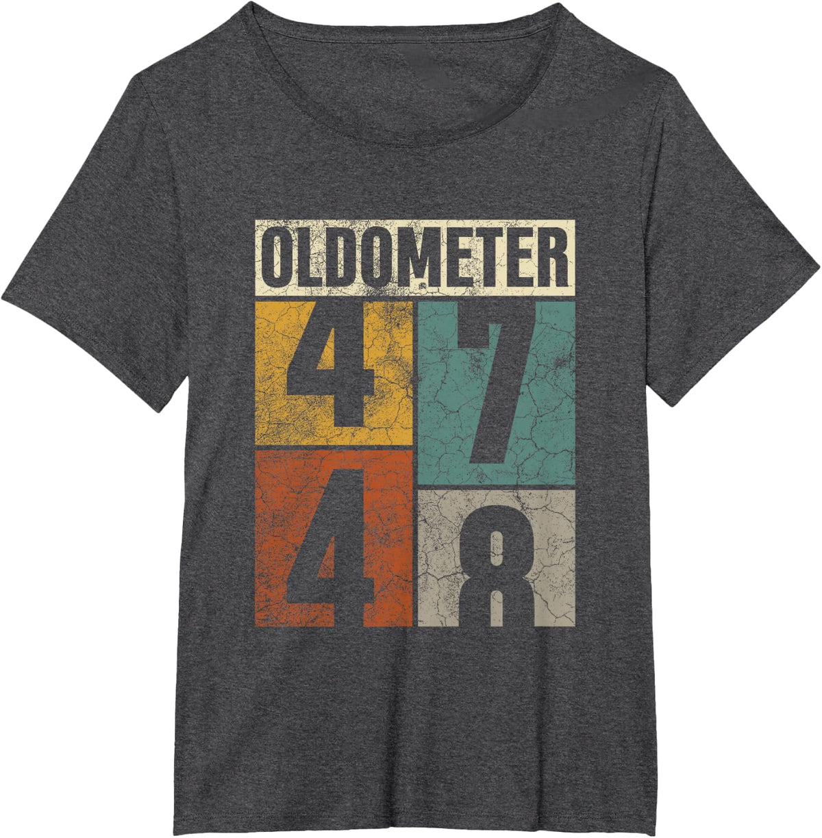 Oldometer 47-48 Legends Retro 48th Birthday Classic His/her T-Shirt - Dark Heather Grey