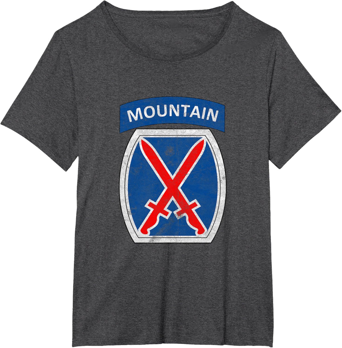 10th Mountain Division Veteran Fort Drum New York Gift Tee T-Shirt - Dark Heather Grey