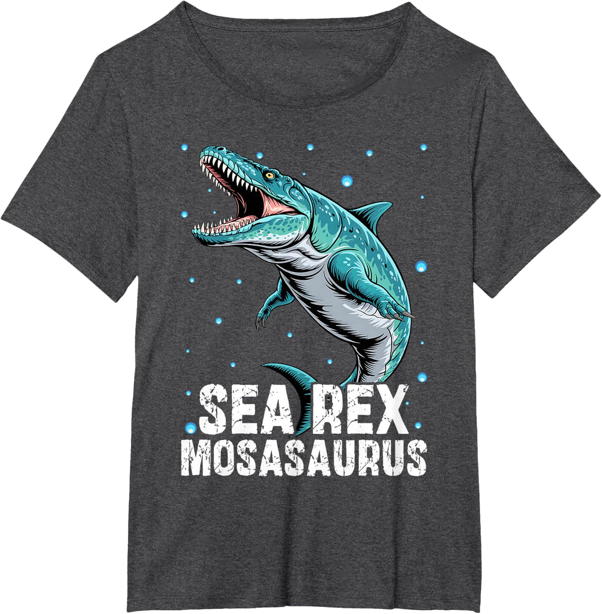 Mosasaurus Sea Monster Sea Rex Dinosaur for Kids T-Shirt - Dark Heather Grey