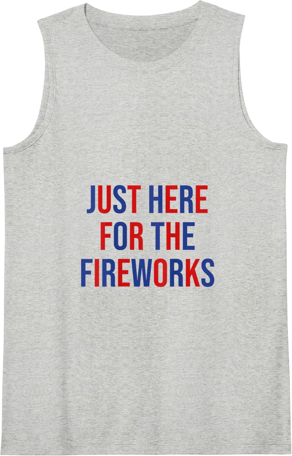 Just here for the fireworks 4th Of July Couple Tank Top - Heather Grey