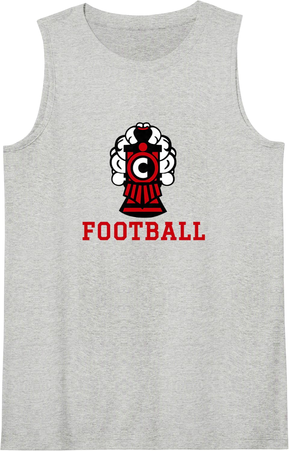 Carlin Railroaders Football Sleeveless Tank Top - Heather Grey