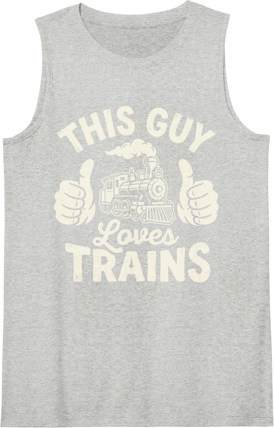 This Guy Loves Train Railroad Trains Locomotives Railway Tank Top - Heather Grey