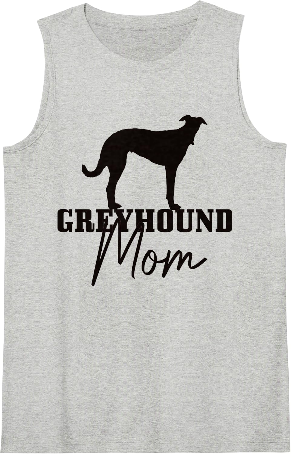 Women's Greyhound Mother Dog Owner Greyhound Mama Sleeveless Tank Top - Heather Grey