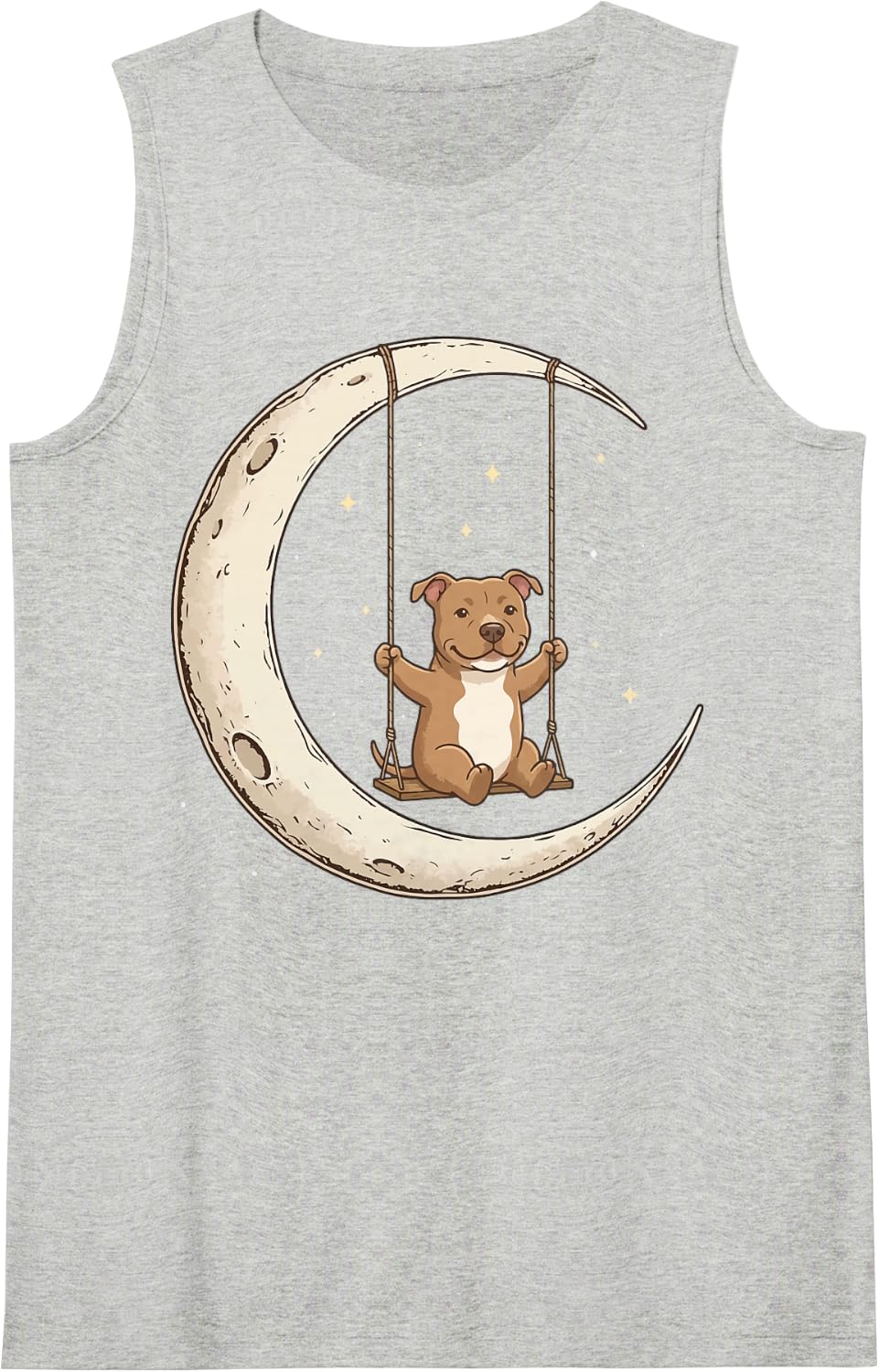 Pitbull Moon Swing Sleeveless Tank Top - Heather Grey