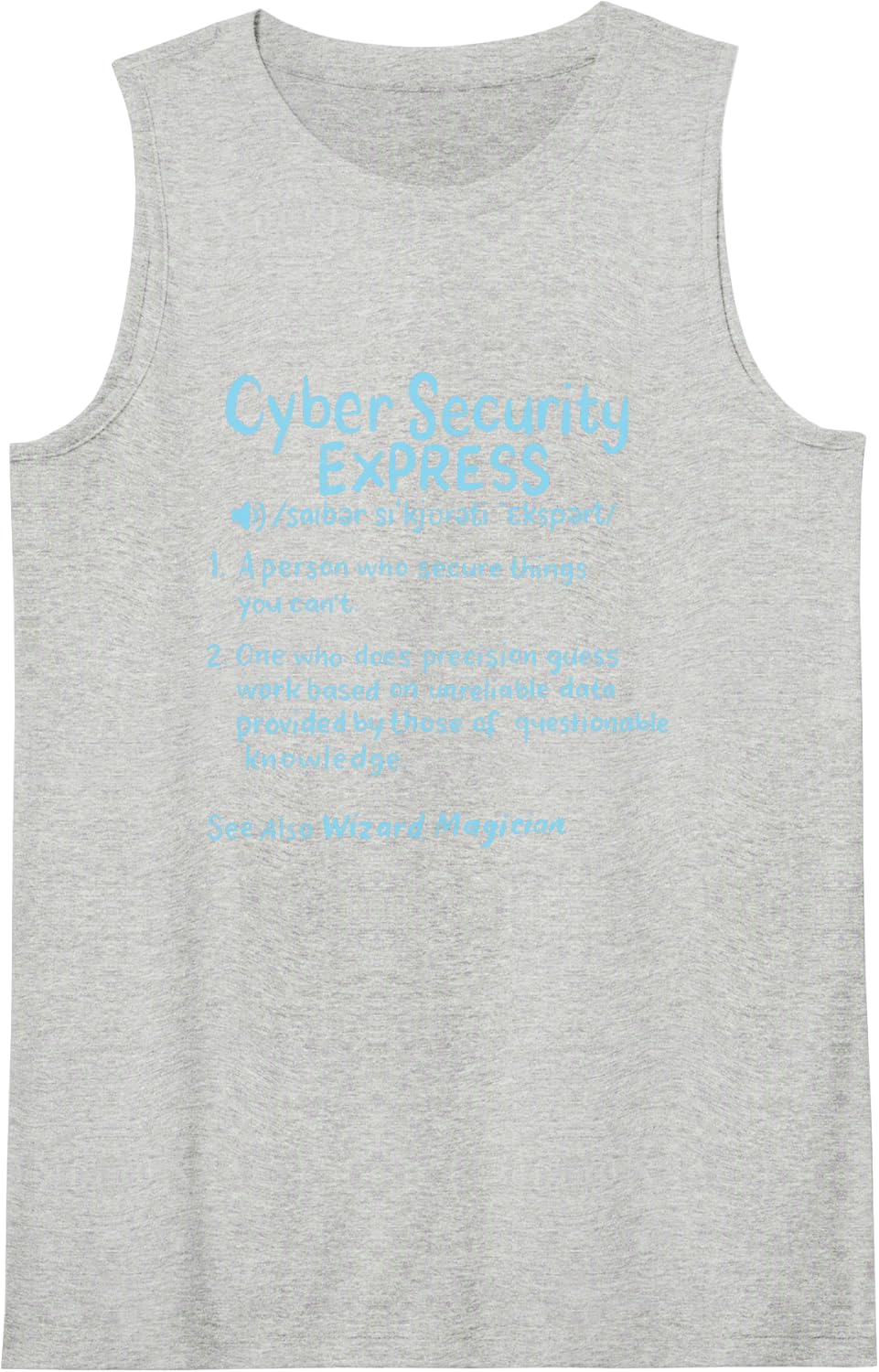 Cyber Security : Cyber Security Definition Sleeveless Tank Top - Heather Grey