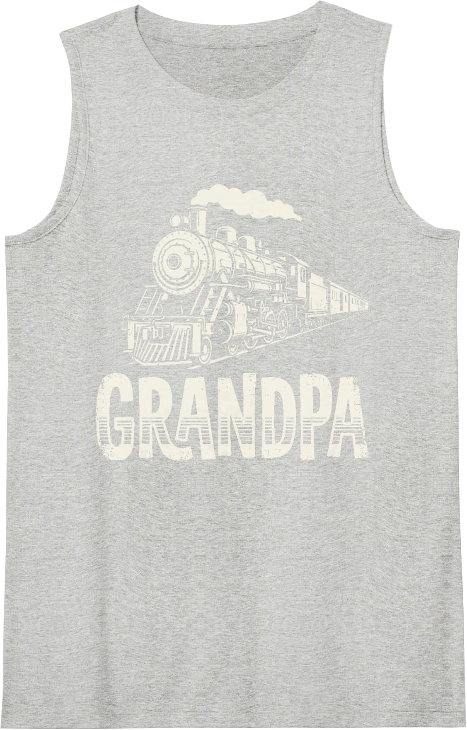Cool Grandpas Play with Trains Railroad Train Locomotives Tank Top - Heather Grey