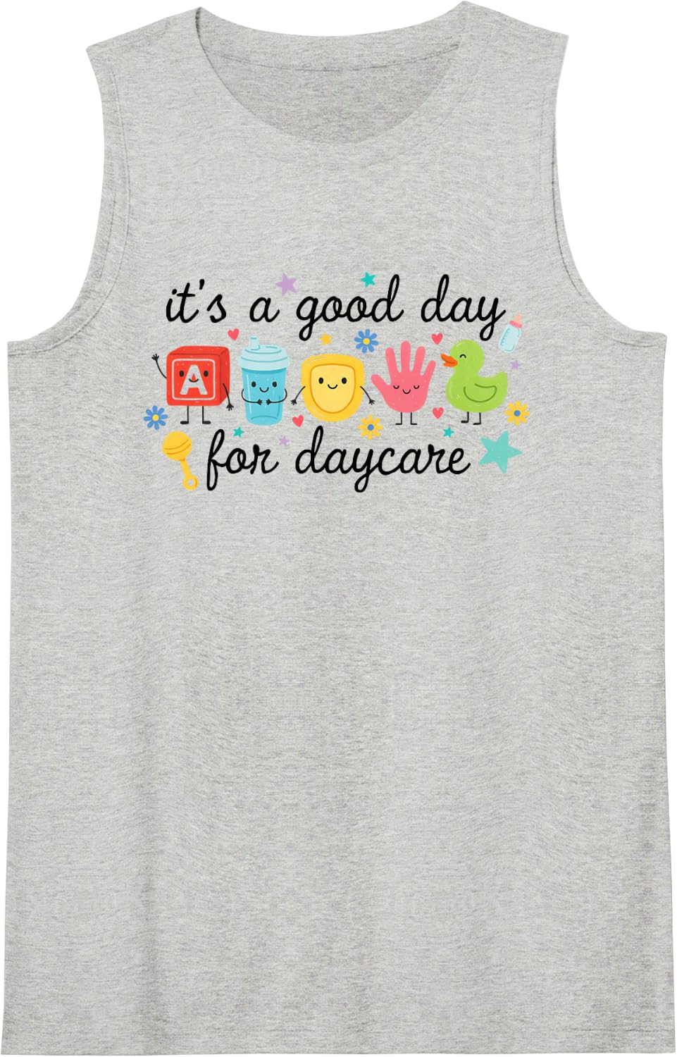 Daycare Teacher Infant Toddler Worker Childcare Educator Sleeveless Tank Top - Heather Grey