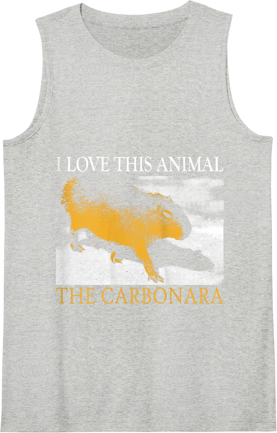 I Love This Animal The Carbonara Capybara Vintage Japanese Tank Top - Heather Grey