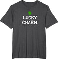 Lucky Charm St Patrick's Day Funny Gift T-Shirt - Dark Heather Grey