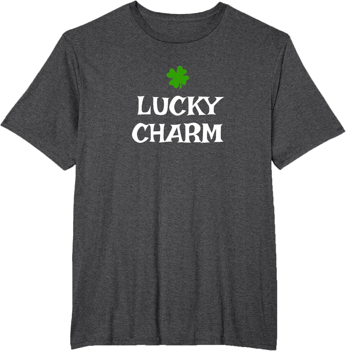 Lucky Charm St Patrick's Day Funny Gift T-Shirt - Dark Heather Grey