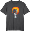 Bernese Mountain Dog Sunset Forest Scene T-Shirt - Dark Heather Grey