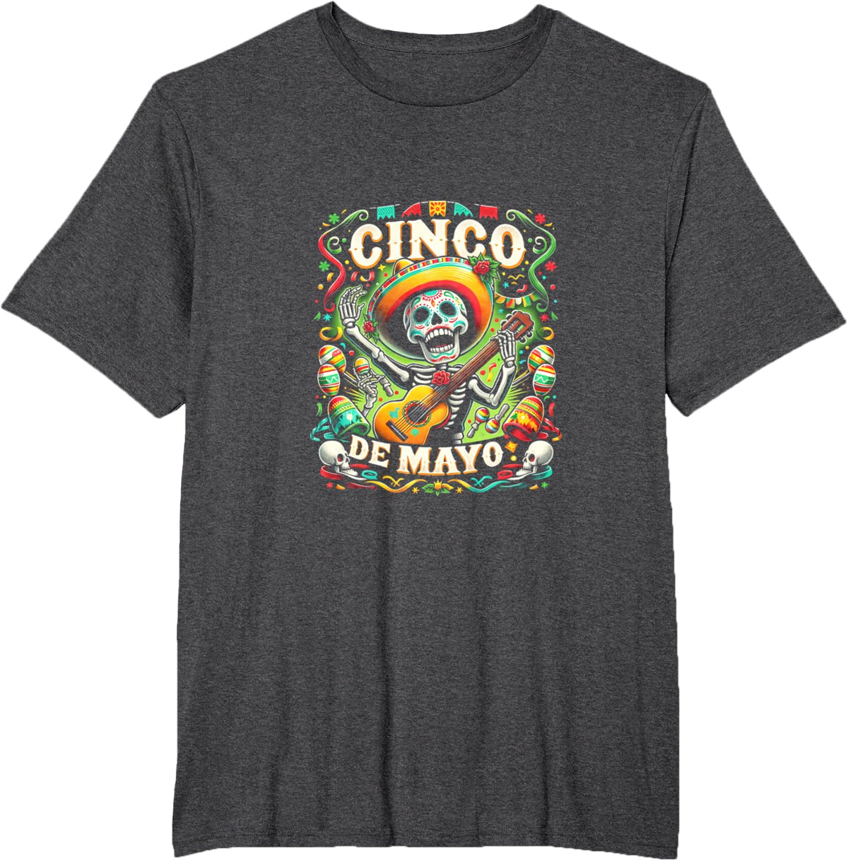 Cinco de Mayo T-Shirt - Dark Heather Grey