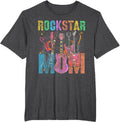 Funny ROCKSTAR MOM Rockin' Mommy Squad Mama Birthday T-Shirt - Dark Heather Grey