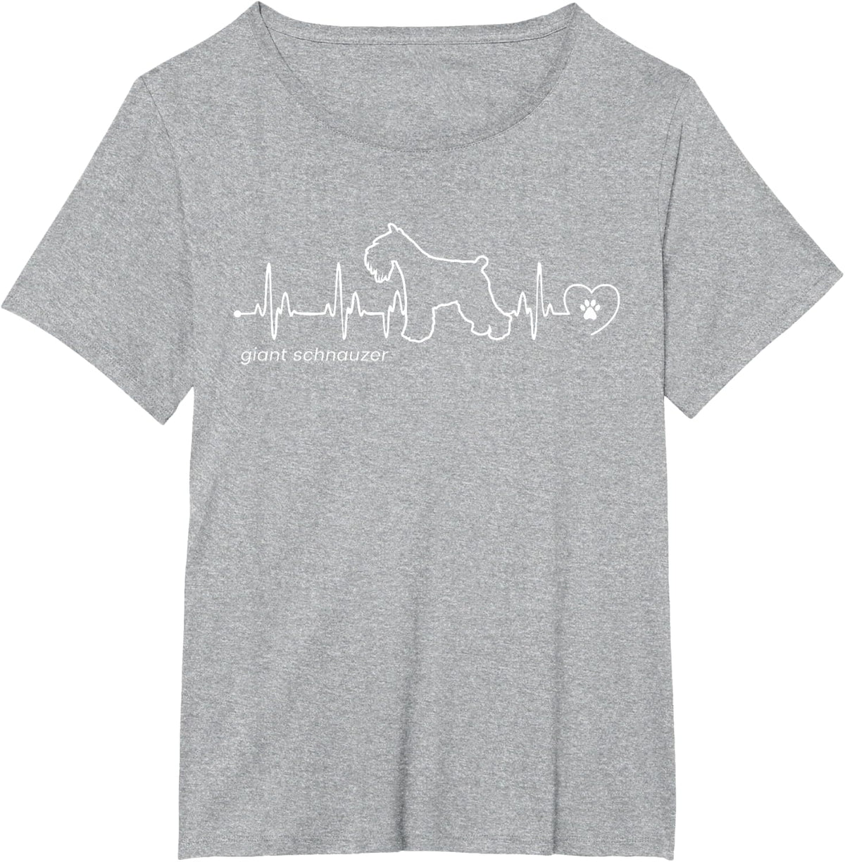 Giant Schnauzer Heartbeat - Giant Schnauzer T-Shirt - Heather Grey