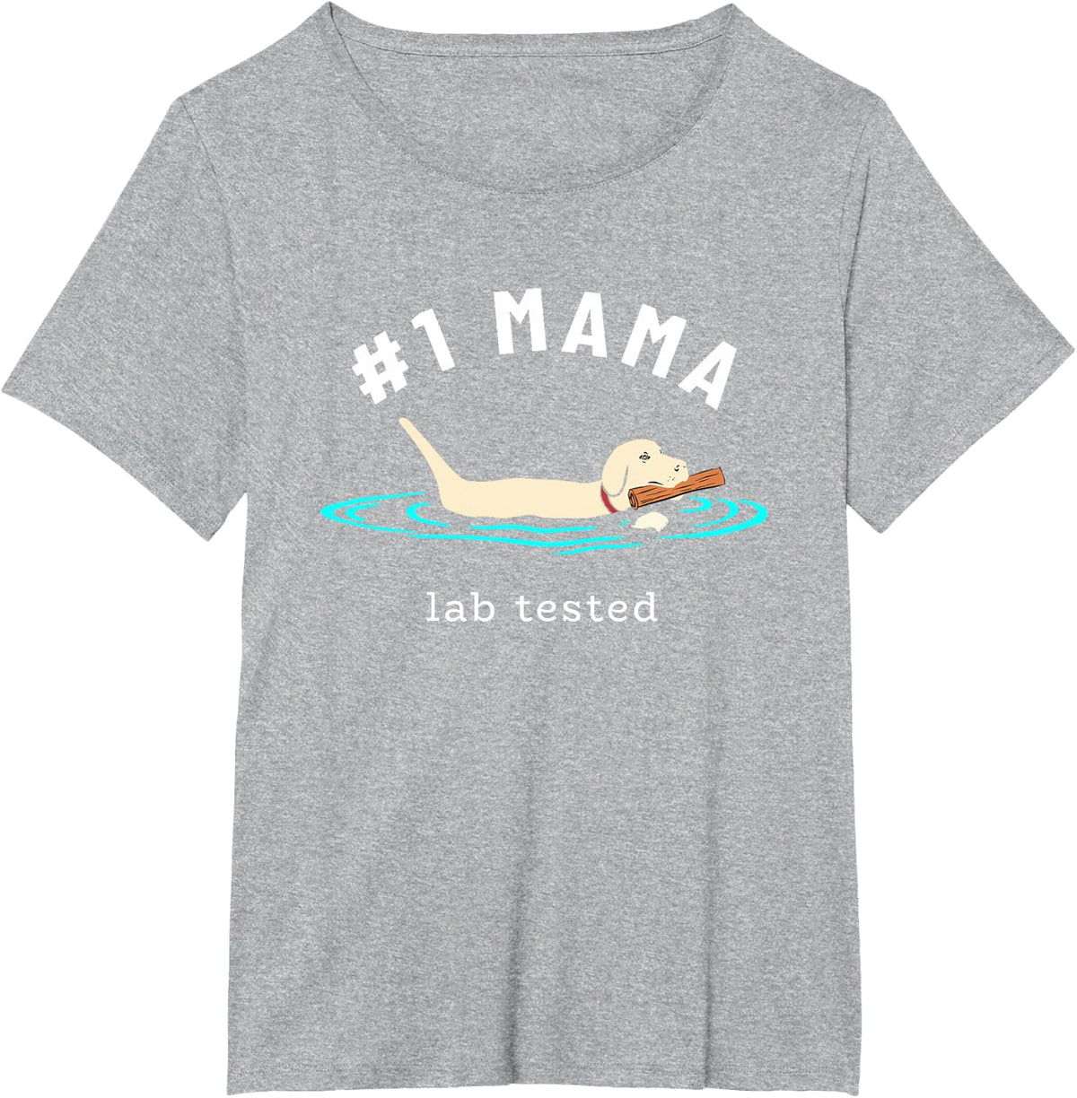 Lab Mom Yellow Labrador Retriever - Lab Dog Lover T-Shirt - Heather Grey