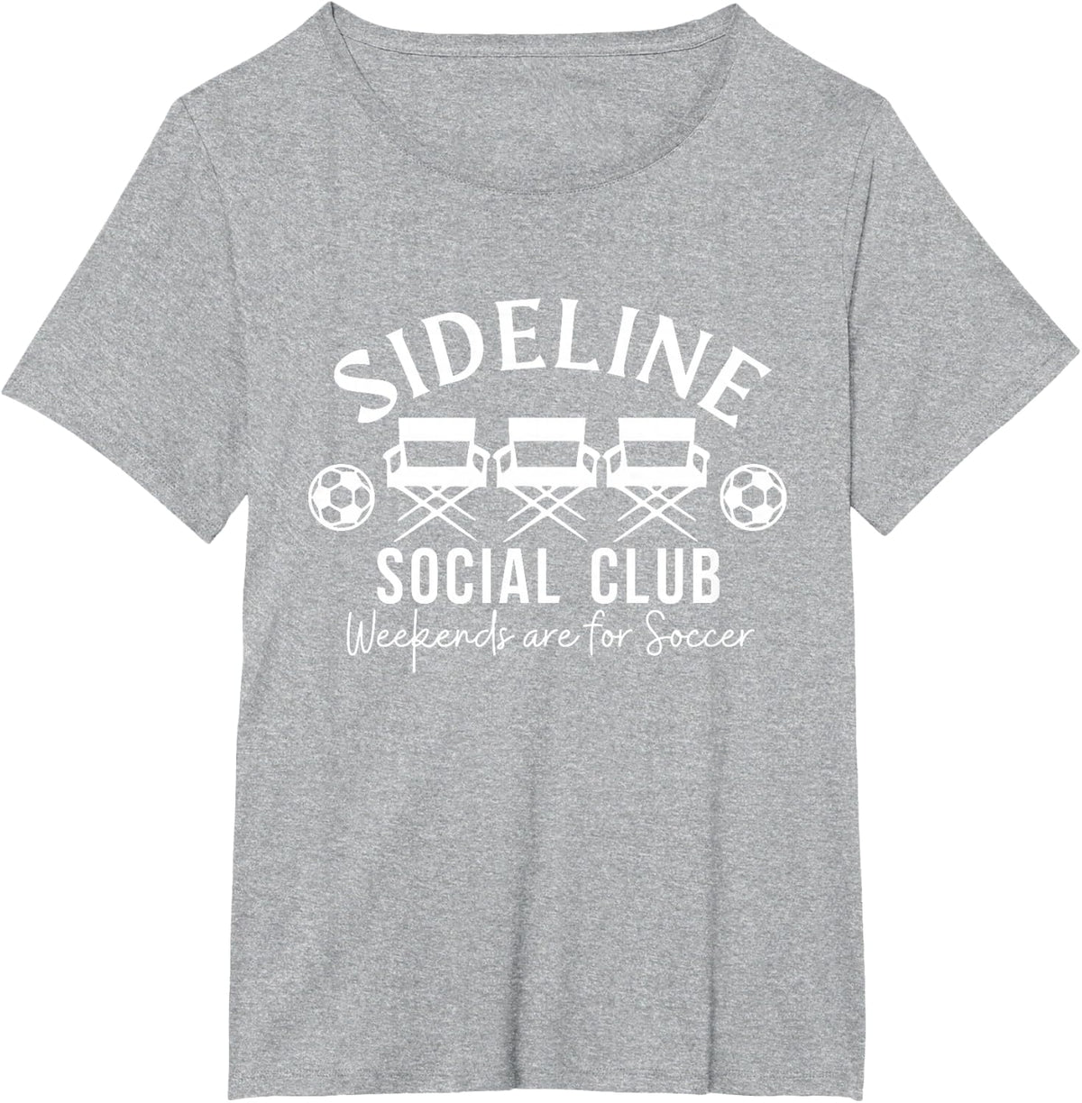 Soccer Mom Dad Sideline Social Club Matching Tees T Shirts for Family - Heather Grey