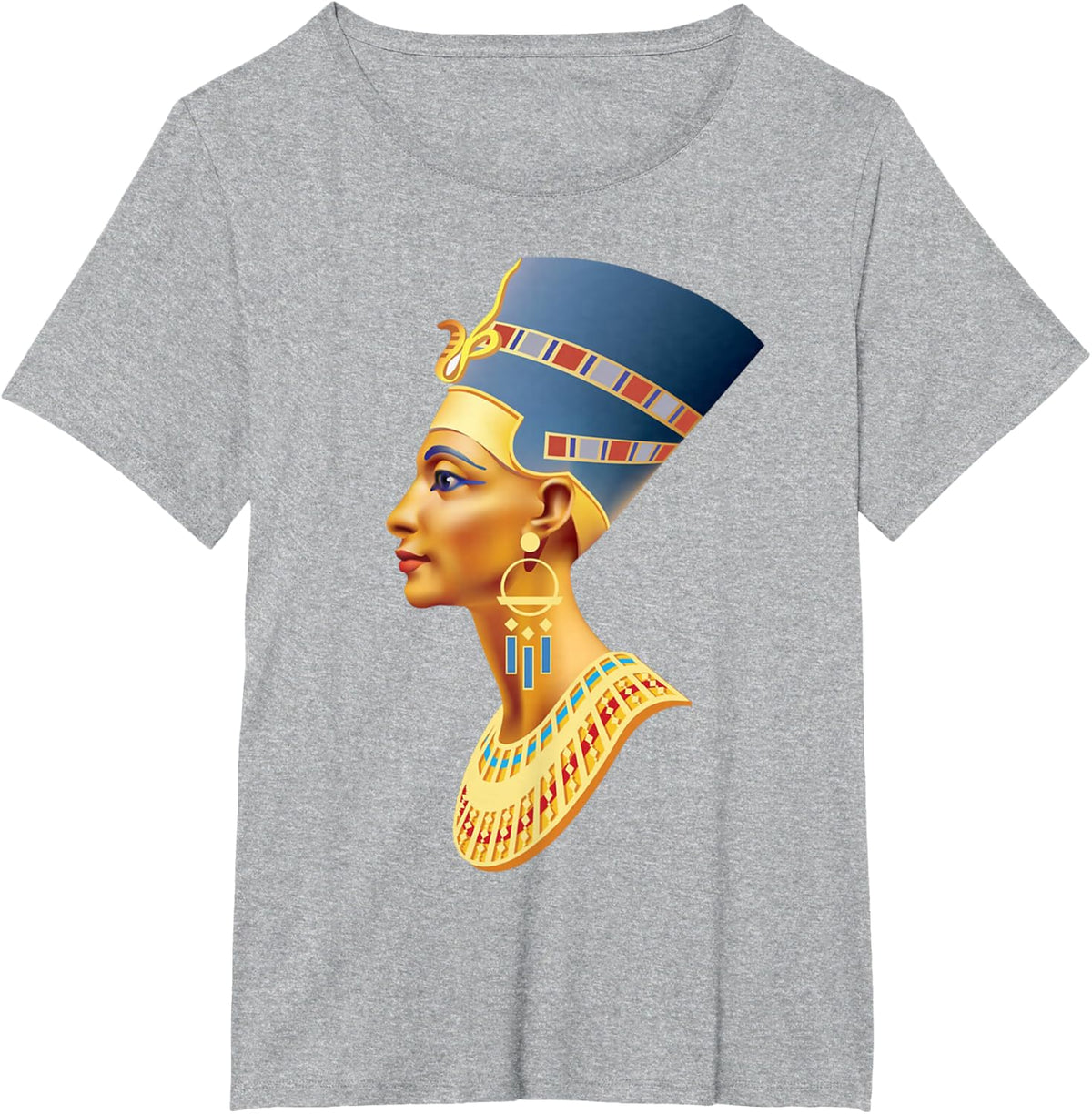 Egyptian Queen Nefertiti Ancient Egyptian Queen Pharaoh T-Shirt - Heather Grey