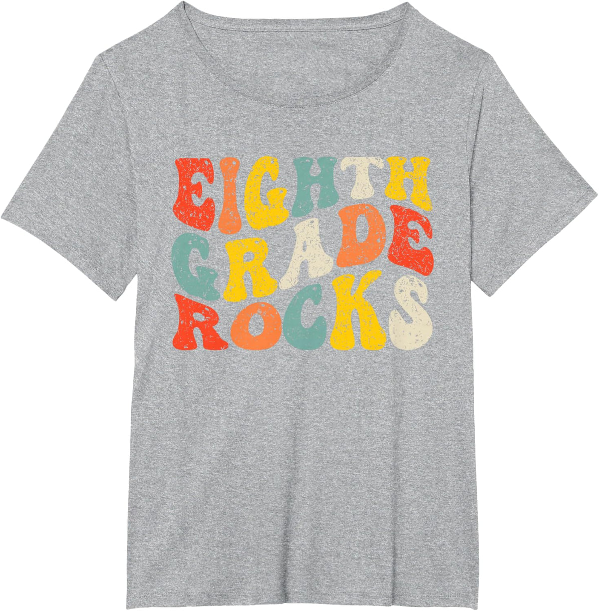 Eighth Grade Rocks Back to School Teacher Boy Kids 8th Grade T-Shirt - Heather Grey