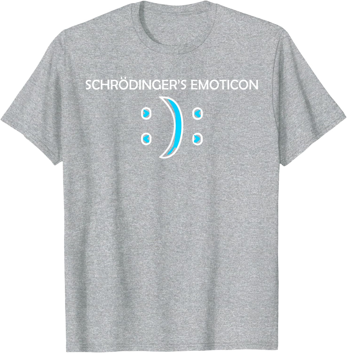 Schrodingers Emoticon Cat Quantum Physics teacher gift T-Shirt - Heather Grey