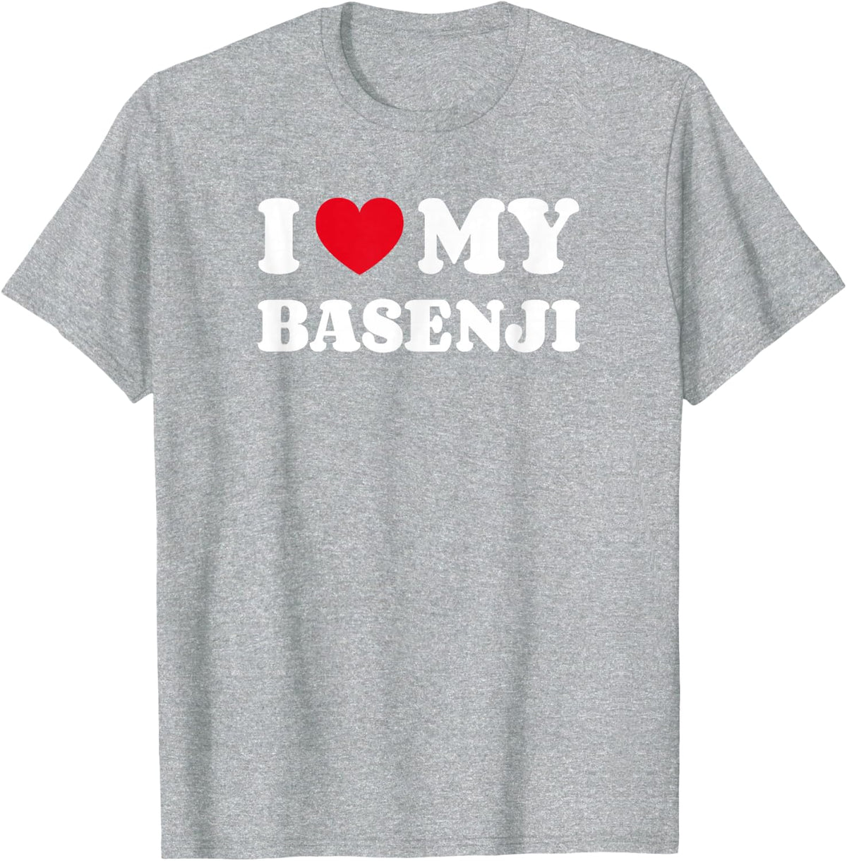 Basenjis I Love My Basenji T-Shirt - Heather Grey