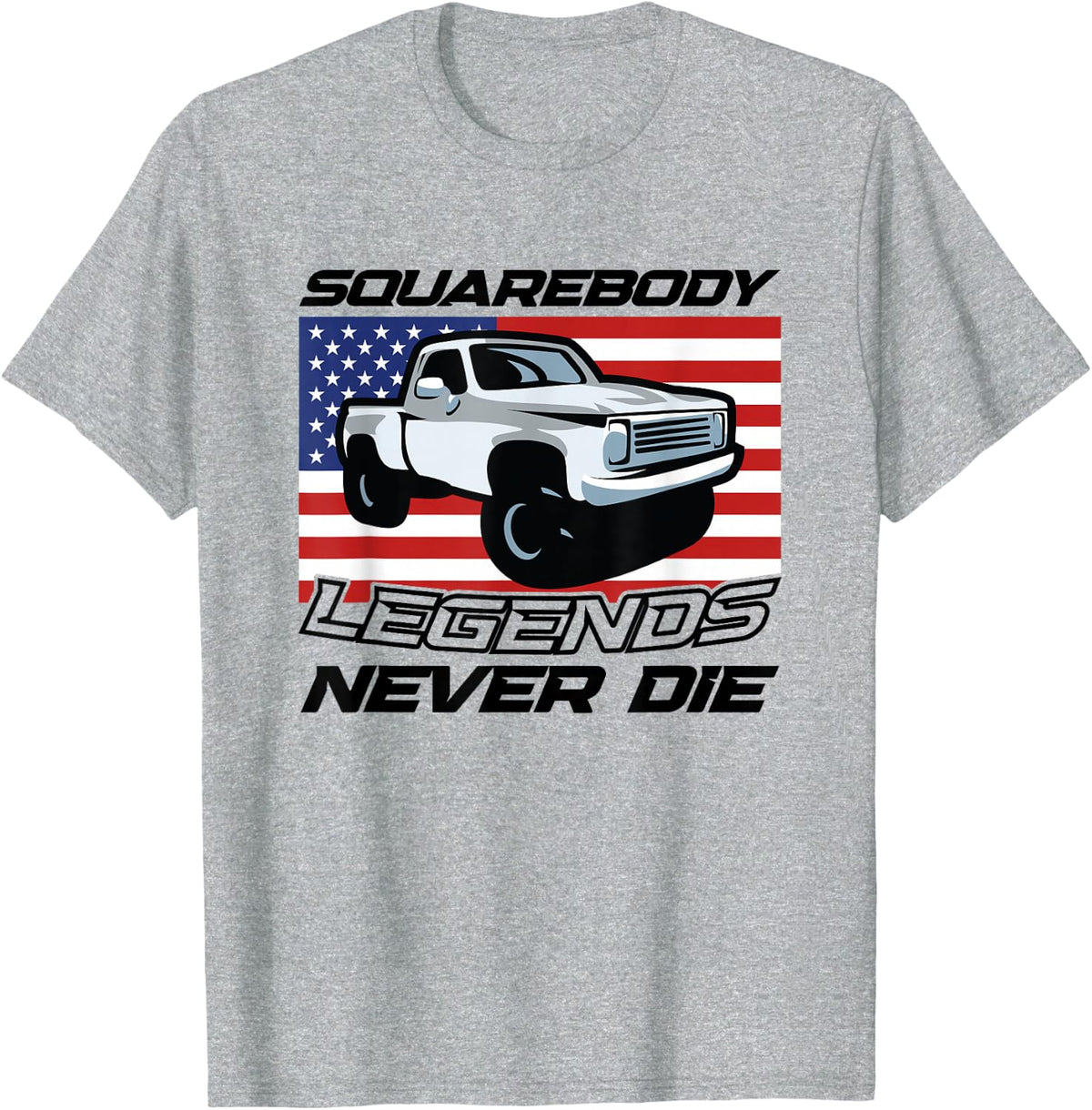 Truck Pickup 4x4 Pick Up Driver Legends Squarebody T-Shirt - Heather Grey