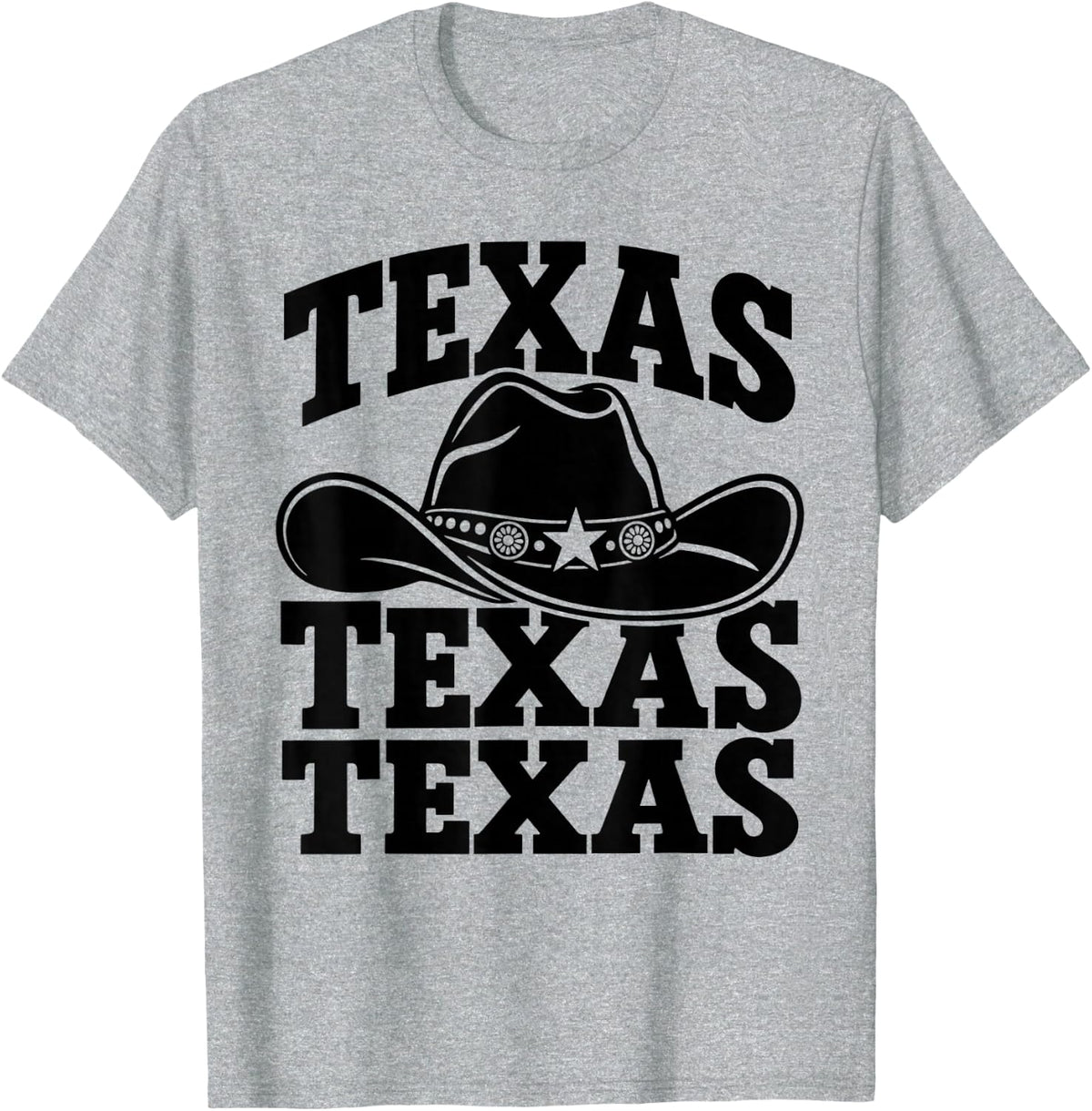 Texas Cowboy Hat Southern Western Girl Country Rodeo Cowgirl T-Shirt - Heather Grey