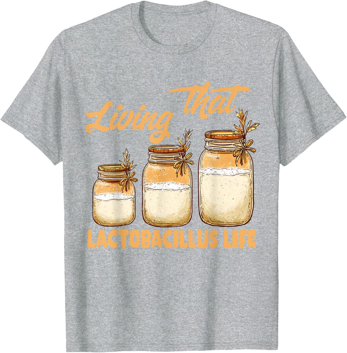 Brotfluencer Sourdough Care Starter Set Lactobacillus T-Shirt - Heather Grey