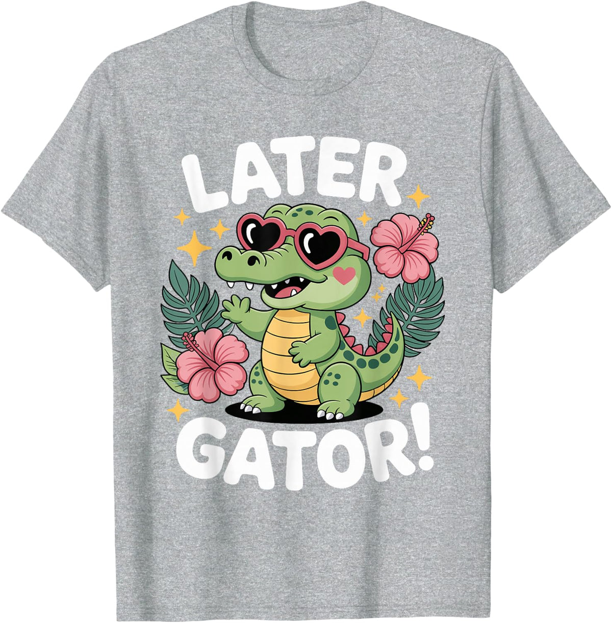 Alligator Later Gator Teacher Summer Last Day Fun T-Shirt - Heather Grey